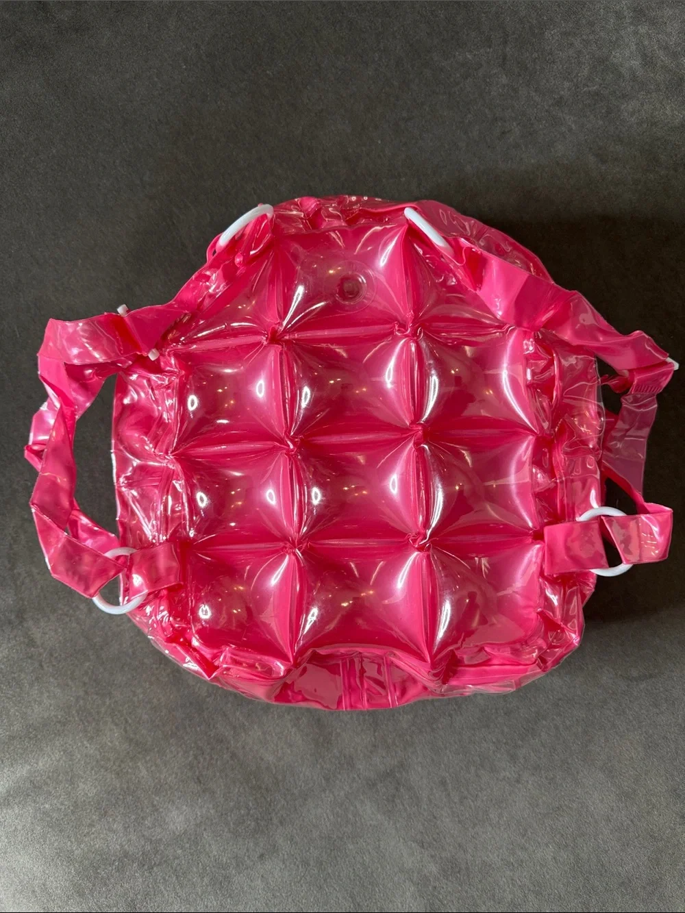 Pink Inflatable Bubble Backpack Zipper Closure One Size NEW Vintage 90’s Retro